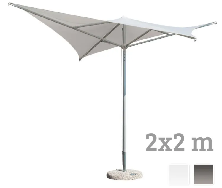 Sonnenschirm SCOLARO �Vela 2x2 Titanium� Stockschirm, Aluminiumschirm Parasol